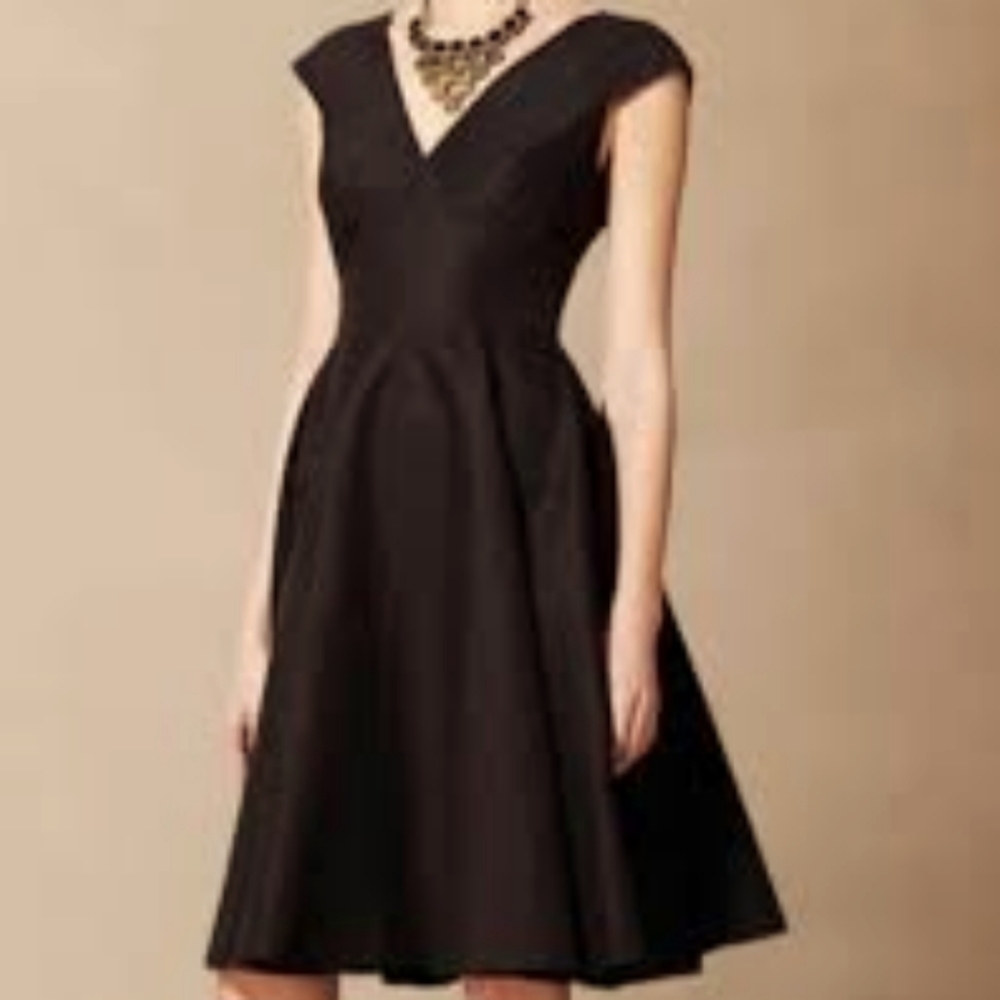 Anthropologie x Peter Som silk fit and flare dress